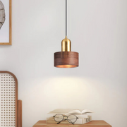 Design Pendelleuchte Esstisch modern Zylinderform in Gold