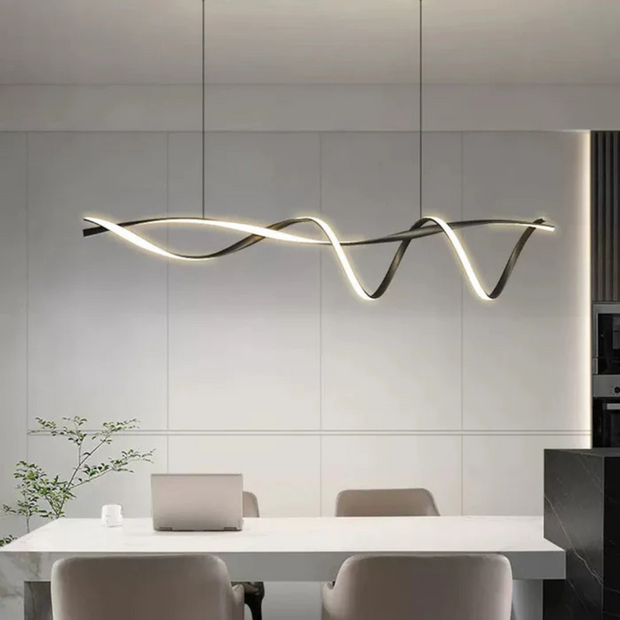 Moderne LED Hängeleuchte Schwarz Dimmbar über Esstisch Wohnzimmer kaufen