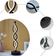 LichtAlva dimmbare LED Tischlampe aus Aluminium mit USB und modernem Design