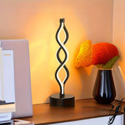 LichtAlva dimmbare LED Tischlampe aus Aluminium mit USB und modernem Design
