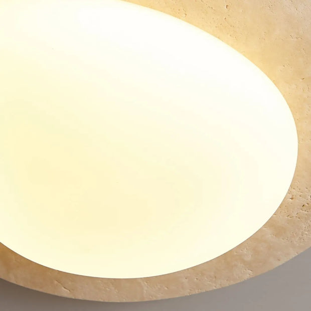 Travertin Deckenleuchte skandinavisch warmes Licht Wohnzimmer Schlafzimmer