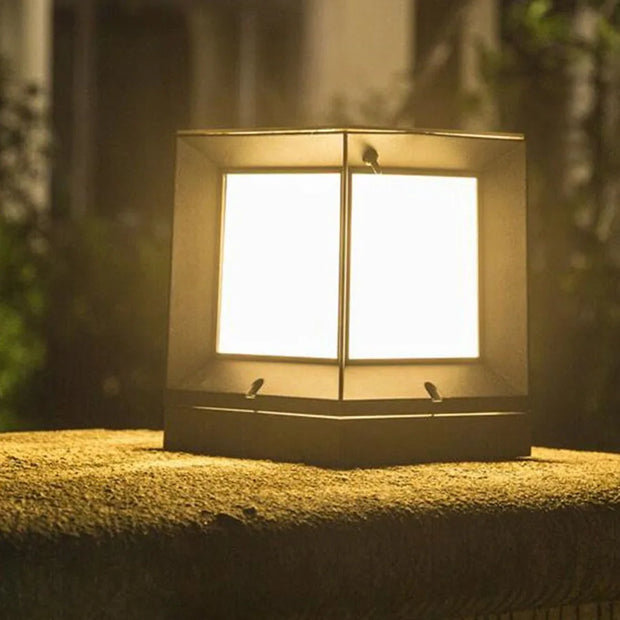 led außen stehlampe modern wetterfest garten beleuchtung aluminium kubus design