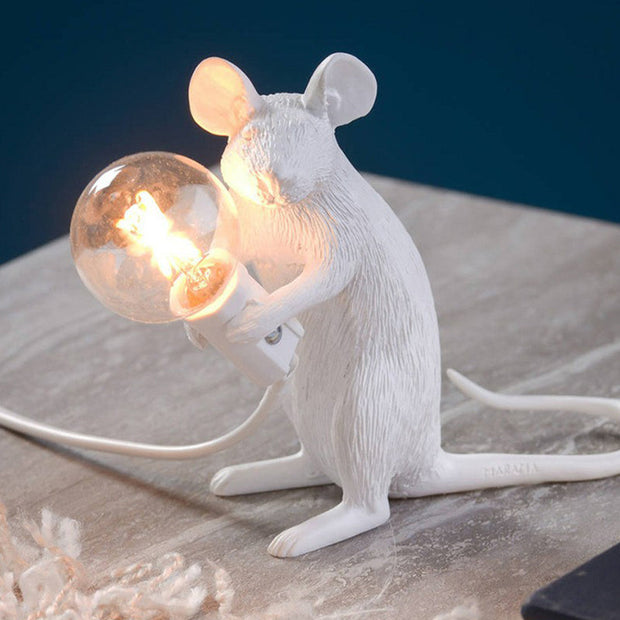 LichtMaus Art Deco Nachtlampe mit Mausfuß für Schlafzimmer