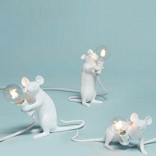 LichtMaus Art Deco Nachtlampe mit Mausfuß für Schlafzimmer