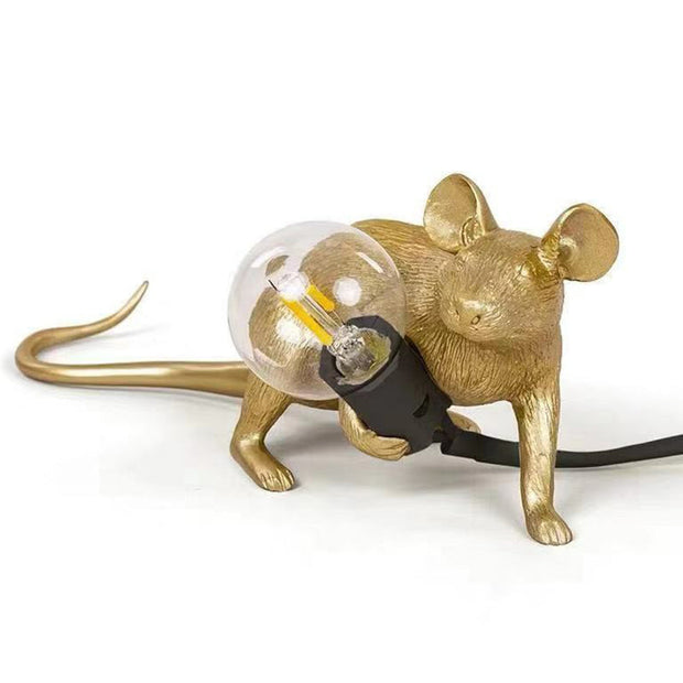LichtMaus Art Deco Nachtlampe mit Mausfuß für Schlafzimmer