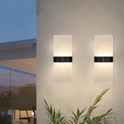 Solar Wandlampe LED Außenlicht kabellos warmweiß modern wetterfest