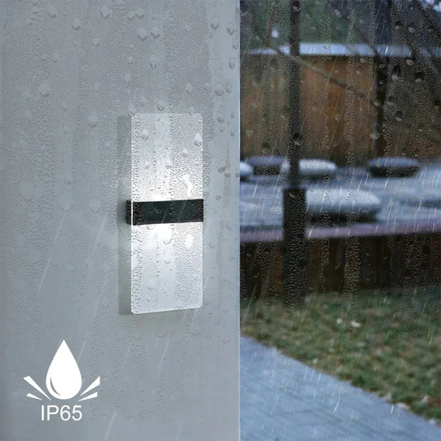 Solar Wandlampe LED Außenlicht kabellos warmweiß modern wetterfest