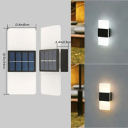 Solar Wandlampe LED Außenlicht kabellos warmweiß modern wetterfest