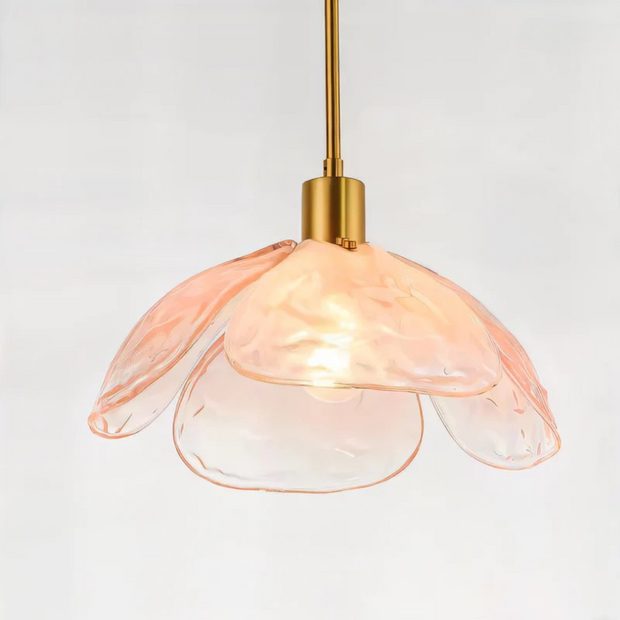 Hängelampe Esszimmer bunt Blumen Glas Design Wohnzimmerlampe LED geeignet