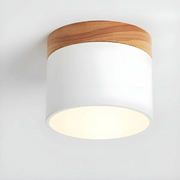 Vintage LED Deckenlampe aus Holz warmweiß dimmbar für Wohnzimmer Schlafzimmer Esszimmer