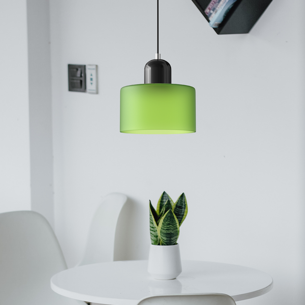 Glas-Pendelleuchte - LED, Glas/Metall, Max 12W, Druckknopfschalter, E27, CE/UL zertifiziert, moderne Eleganz Deckenlampen