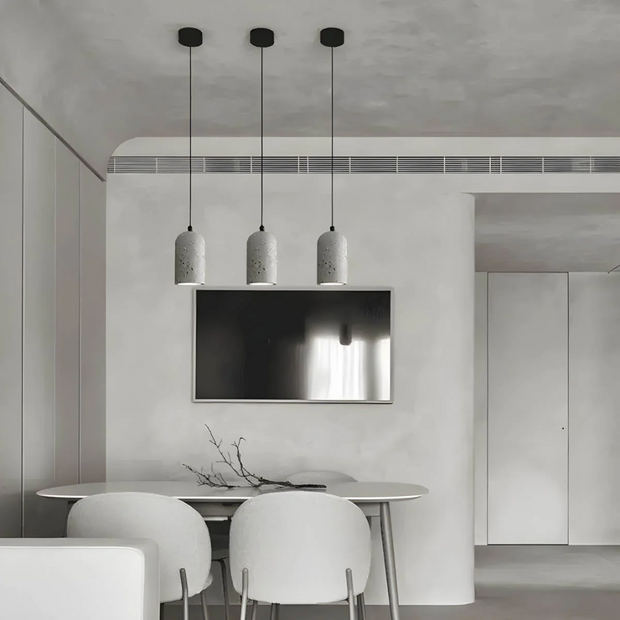 Industrielle Hängelampe aus Beton für Esszimmer und Wohnzimmer modern stilvoll