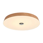 Moderne Deckenleuchte Holzoptik LED flach warmes Licht Wohnzimmer Schlafzimmer