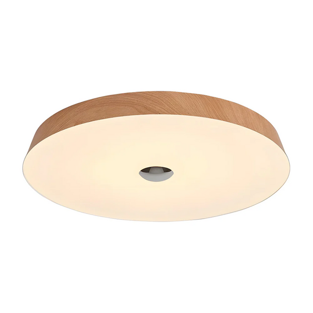 Moderne Deckenleuchte Holzoptik LED flach warmes Licht Wohnzimmer Schlafzimmer