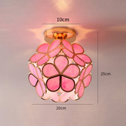 BlütenGlanz Deckenleuchte Glas Blume LED Deckenlampe Wohnzimmer Schlafzimmer Modern