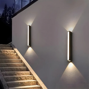 Moderne LED Außenwandleuchte Schwarz Wasserdicht IP65 für Garten Balkon oder Terrasse