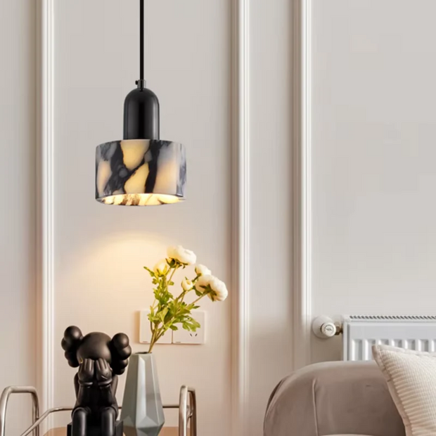Luxus Pendelleuchte aus schwarzem Marmor für Esszimmer Wohnzimmer Küche
