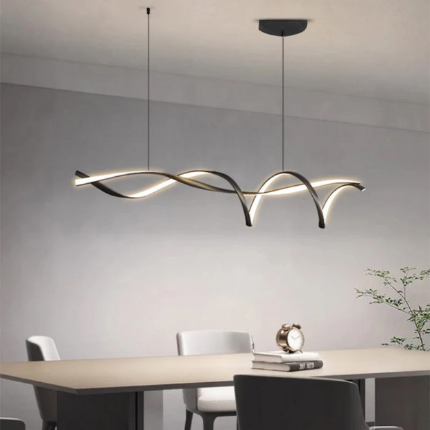 Moderne LED Hängeleuchte Schwarz Dimmbar über Esstisch Wohnzimmer kaufen