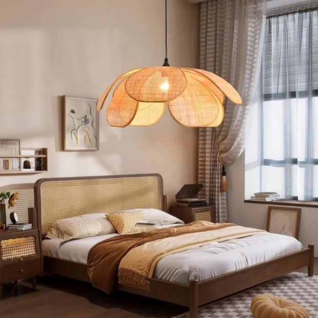 Design Pendelleuchte Rattan für Wohnzimmer Esszimmer Schlafzimmer Modern