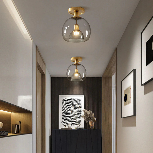 Moderne Deckenleuchte Glas LED Wohnzimmer Schlafzimmer Deckenlampe Elegant | LumoGlas