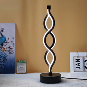 LichtAlva dimmbare LED Tischlampe aus Aluminium mit USB und modernem Design