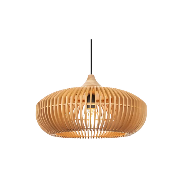 ZenLicht Holzpendel Japandi Hängelampe Esszimmer Holz Lampe Wohnzimmer