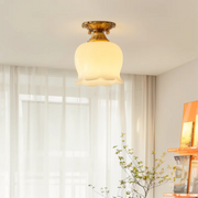 Vintage Deckenleuchte LED warmweiß Blütendesign für Wohnzimmer