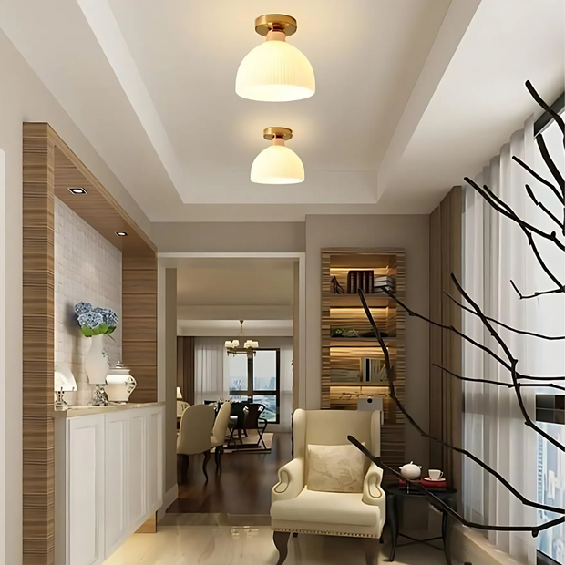 Elegante Glas Deckenlampe für Wohnzimmer Schlafzimmer Flur