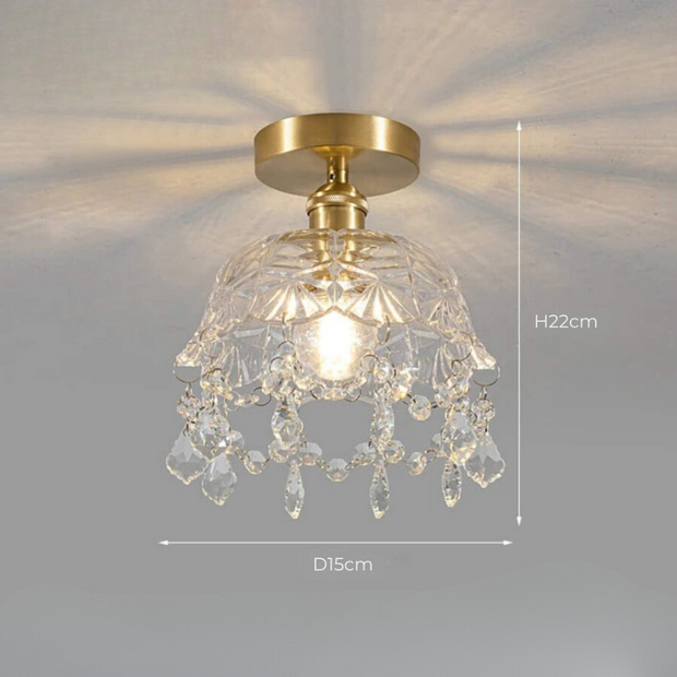 Kristall Deckenleuchte modern LED Schlafzimmer Wohnzimmer Lampe