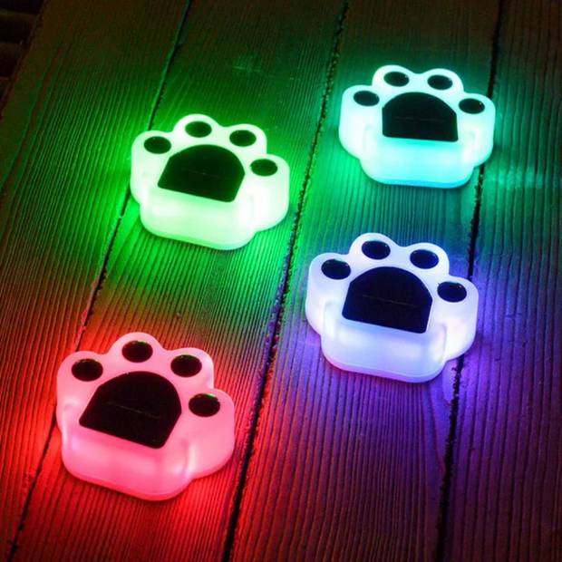 tierfreundliche solar außenlampe PfotenLicht für Garten Weg und Terrasse
