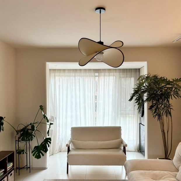 Design Hängelampe für Wohnzimmer und Esstisch mit Wabi Sabi Stil