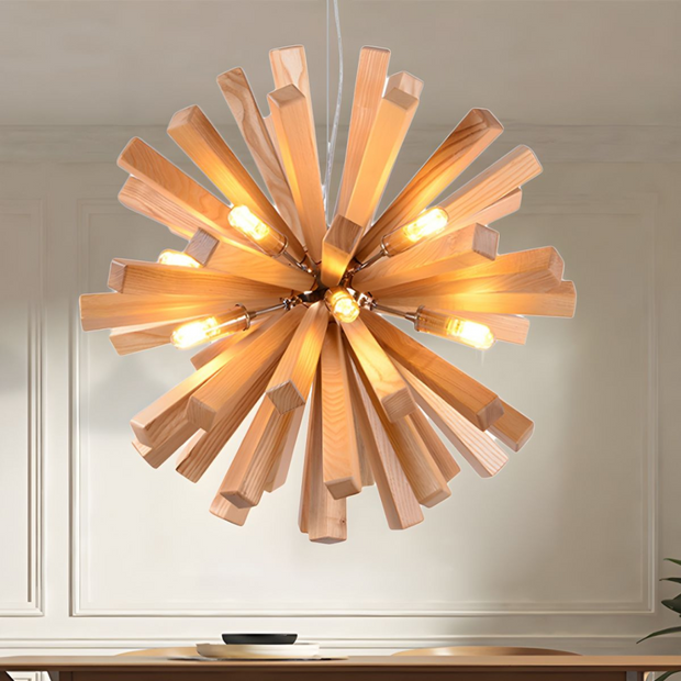 Designer Holz Hängelampe für Wohnzimmer und Esszimmer kaufen