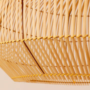 NaturLicht Hängeleuchte | Natürlicher Bambus & Holz | Zeitgenössischer Stil | LED Glühbirne Kompatibel