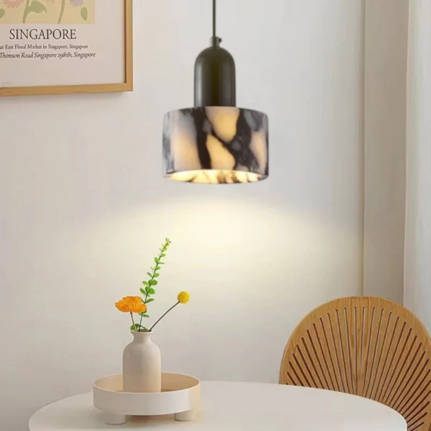 Luxus Pendelleuchte aus schwarzem Marmor für Esszimmer Wohnzimmer Küche