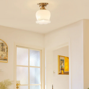 Vintage Deckenleuchte LED warmweiß Blütendesign für Wohnzimmer