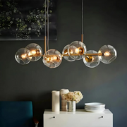 Pendelleuchte Esstisch Glas Gold Modern Design Hängelampe Wohnzimmer Esszimmer