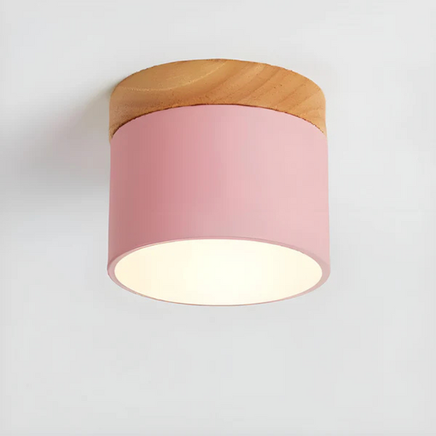 Vintage LED Deckenlampe aus Holz warmweiß dimmbar für Wohnzimmer Schlafzimmer Esszimmer