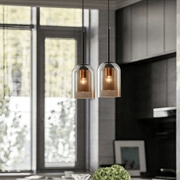NordLicht Glas-Hängeleuchte, E27 Sockel, LED-kompatibel, 60W Max, verstellbare Kette Deckenlampen