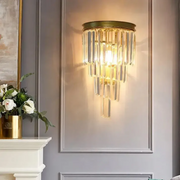 Kristall Wandlampe LED innen warmweiß modern gold Design