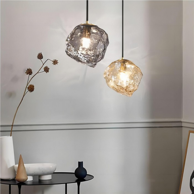 Design Pendelleuchte Glas Dimmbar für Esstisch Wohnzimmer Schlafzimmer