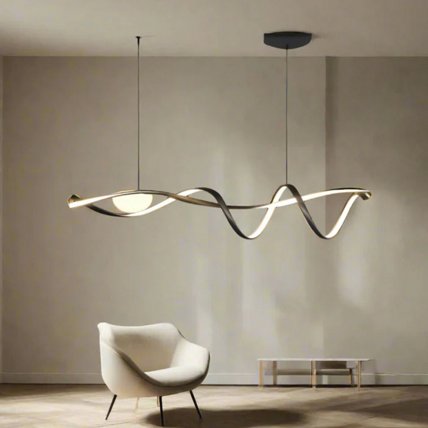 Moderne LED Hängeleuchte Schwarz Dimmbar über Esstisch Wohnzimmer kaufen