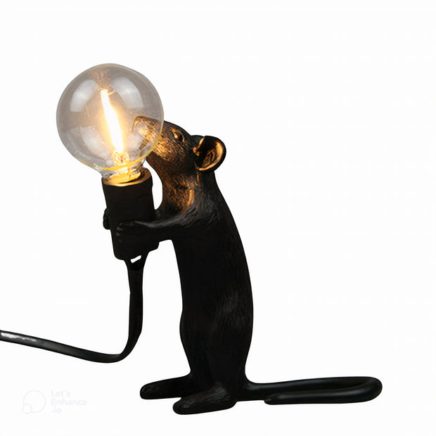 LichtMaus Art Deco Nachtlampe mit Mausfuß für Schlafzimmer