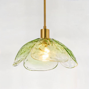 Hängelampe Esszimmer bunt Blumen Glas Design Wohnzimmerlampe LED geeignet