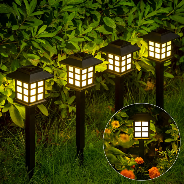 Solar Gartenlampe schwarz LED außen tierfreundlich wetterfest ohne Kabel