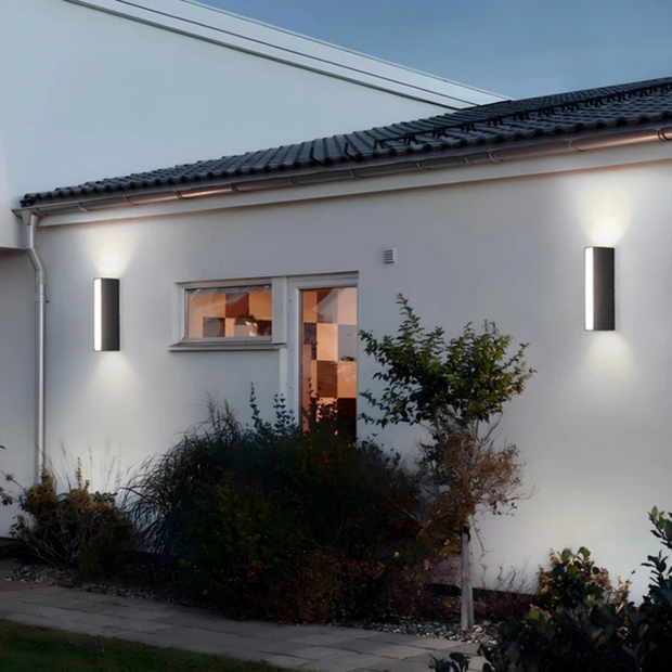 Moderne LED Außenwandleuchte Schwarz Wasserdicht IP65 für Garten Balkon oder Terrasse