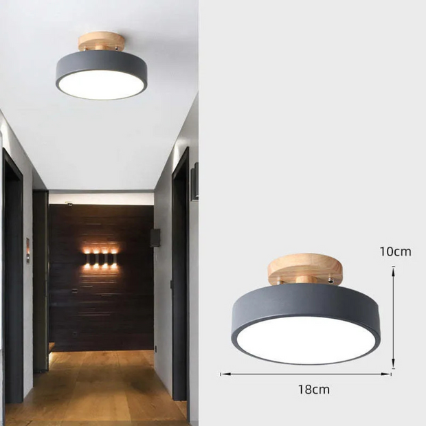 Holz LED Deckenleuchte warmes Licht modernes Design energiesparend