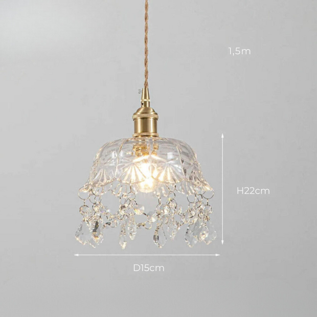 Kristall Deckenleuchte modern LED Schlafzimmer Wohnzimmer Lampe