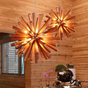 Designer Holz Hängelampe für Wohnzimmer und Esszimmer kaufen