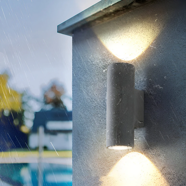 Wetterfeste moderne Außenwandleuchte aus Zement für Garten und Terrasse kaufen