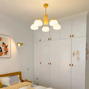 Moderne Deckenleuchte Holz Kinderzimmer LED Wohnzimmerlampe